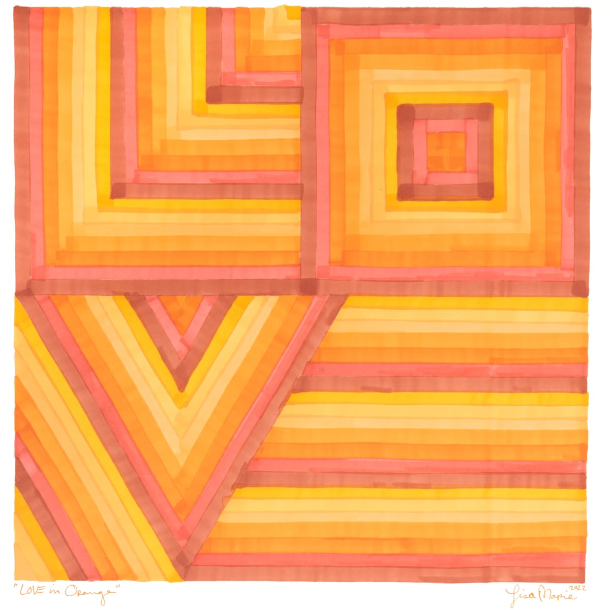 2nd Chakra Color:  LOVE in Orange by Lisa Marie Studio 