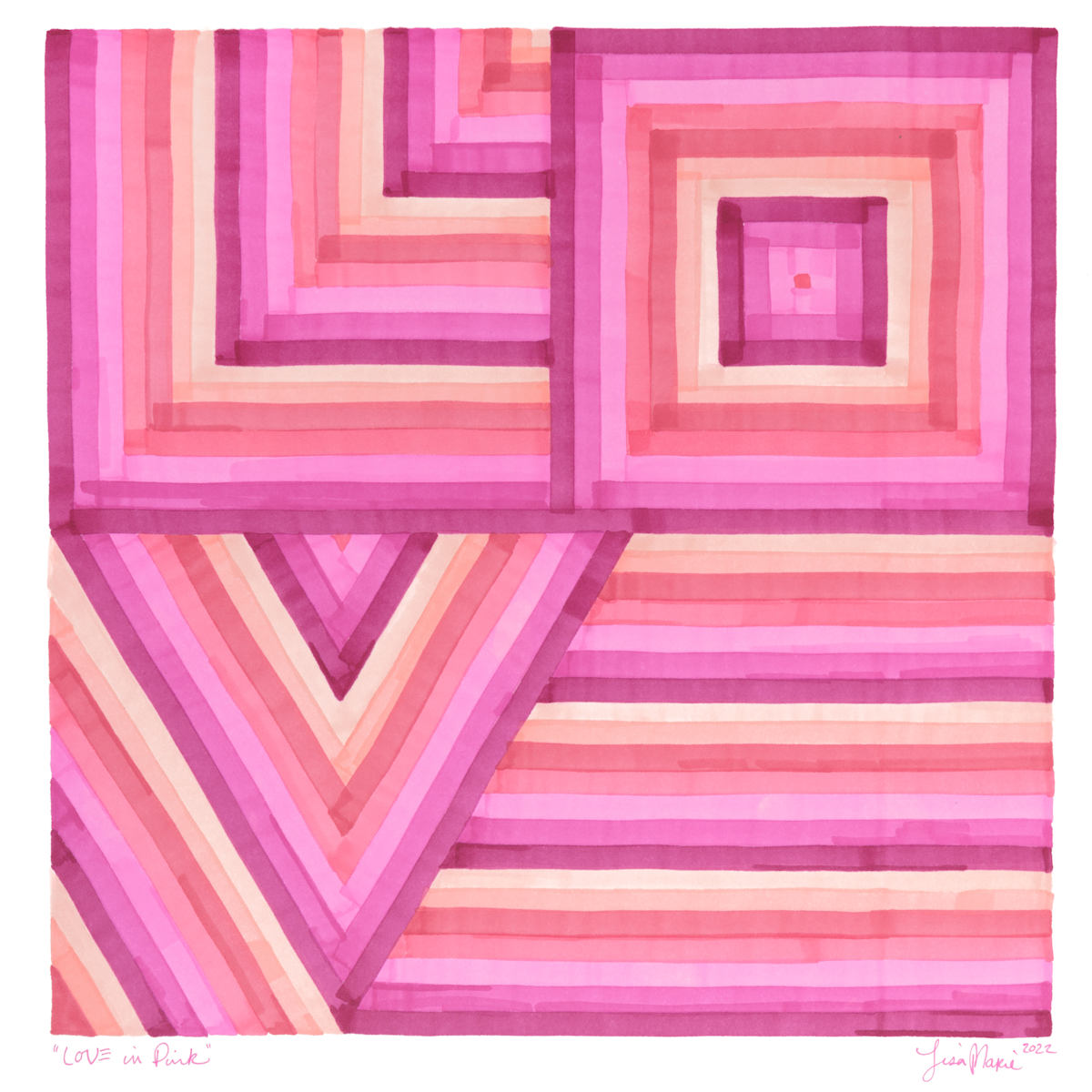 LOVE in Pink by Lisa Marie Studio, Image 1.