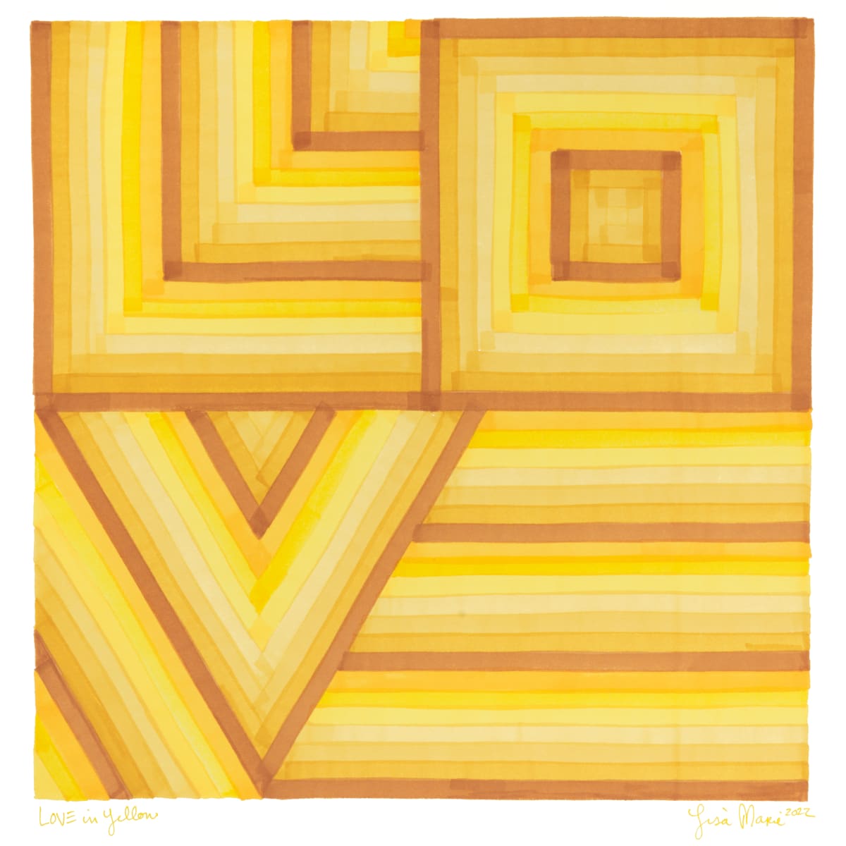 3rd Chakra Color:   LOVE in Yellow by Lisa Marie Studio 