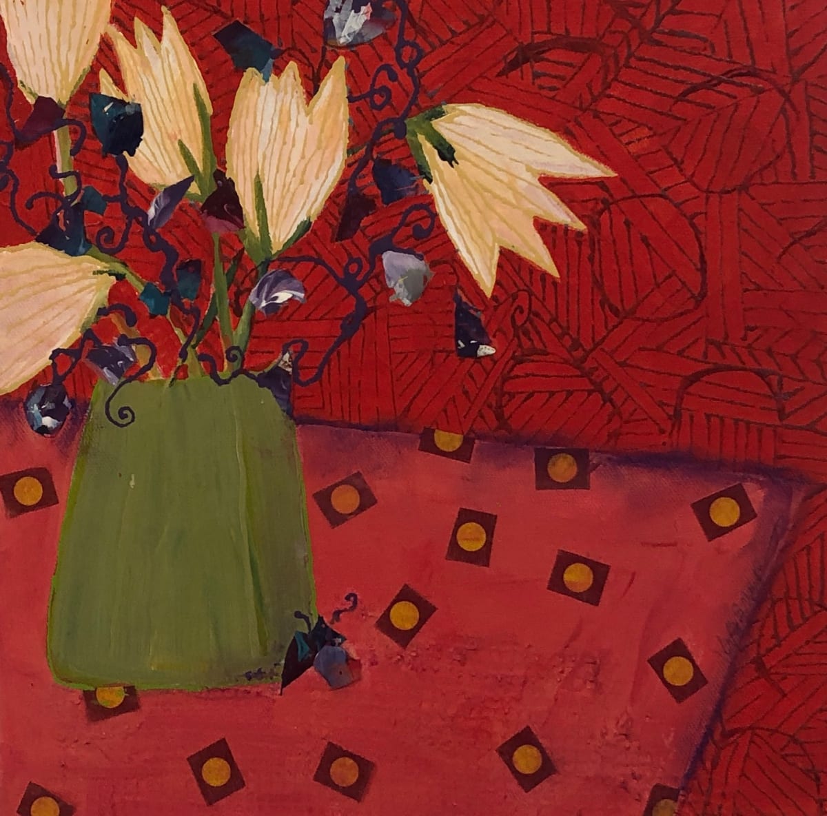 Tulips and Polka Dots by Jill Krasner 