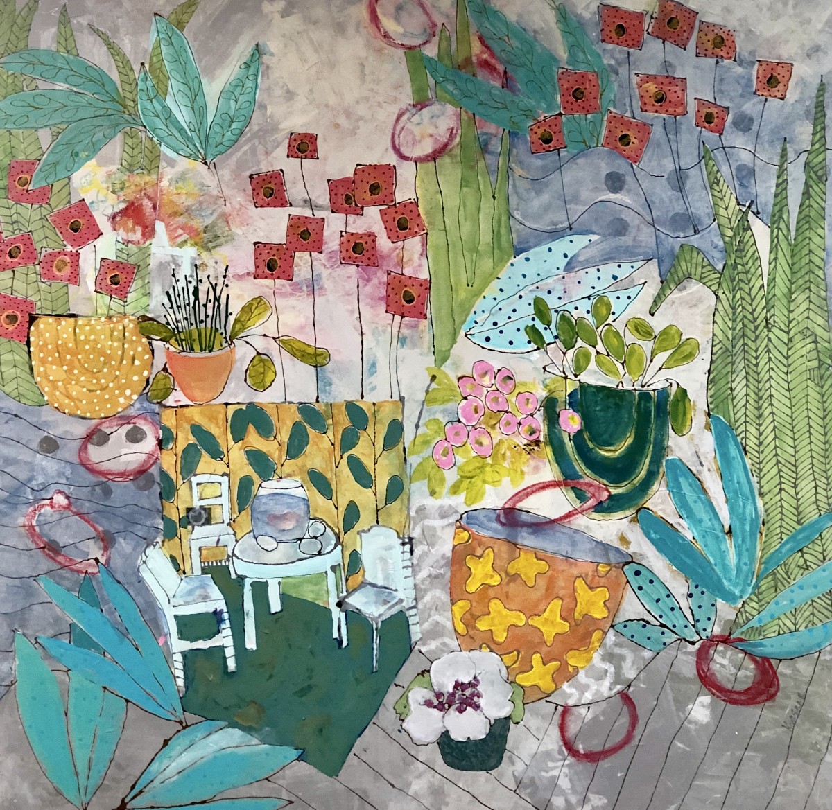 GARDEN TEA PARTY by Jill Krasner 