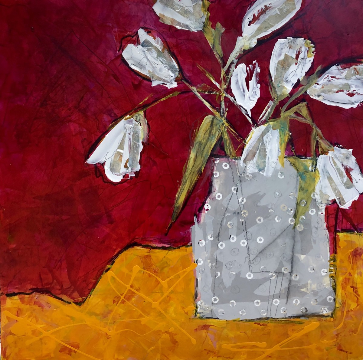 White Tulips by Jill Krasner 