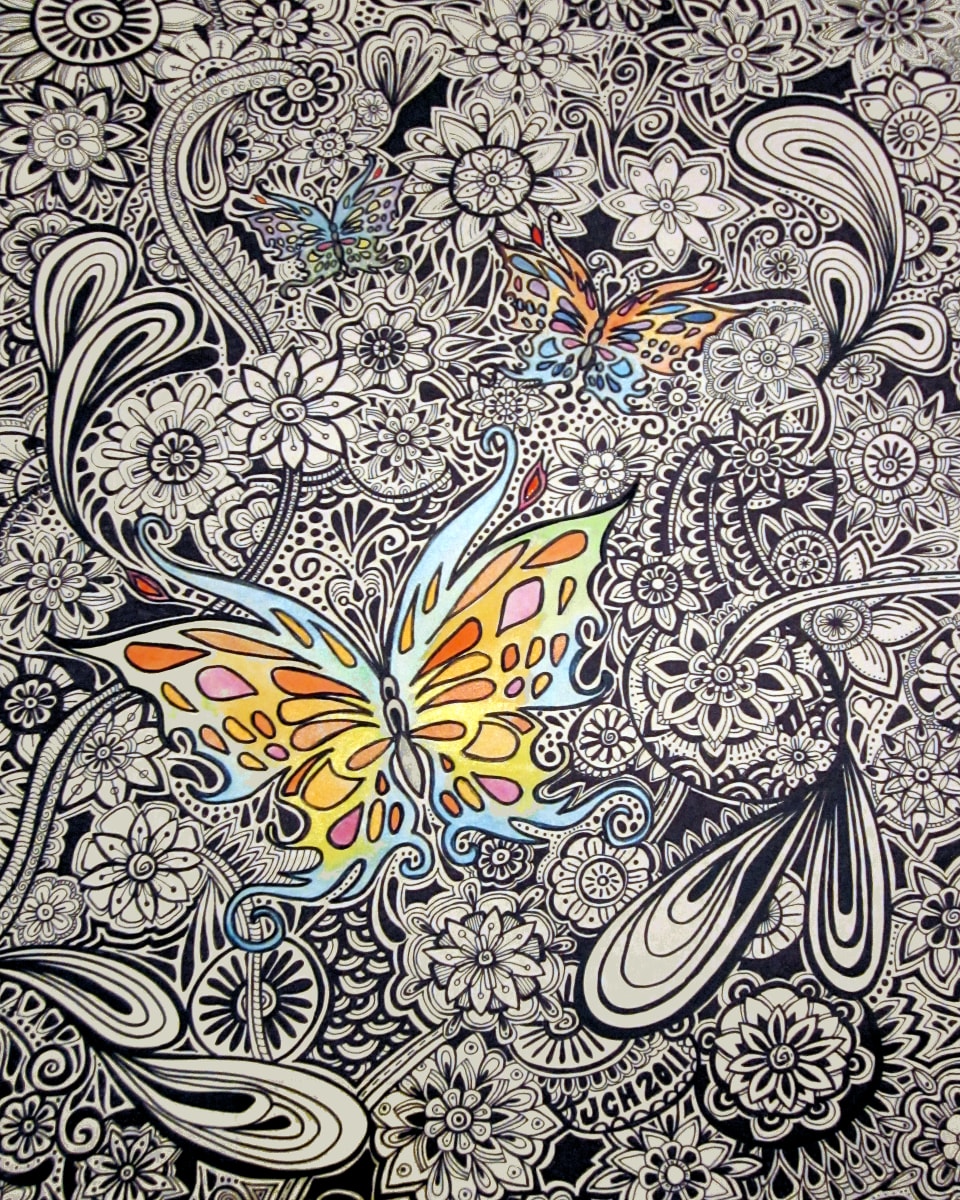 Black and White Butterfly Flower Power 2011 