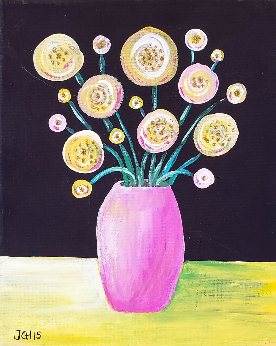 Flowers in a Pink Vase 2015 