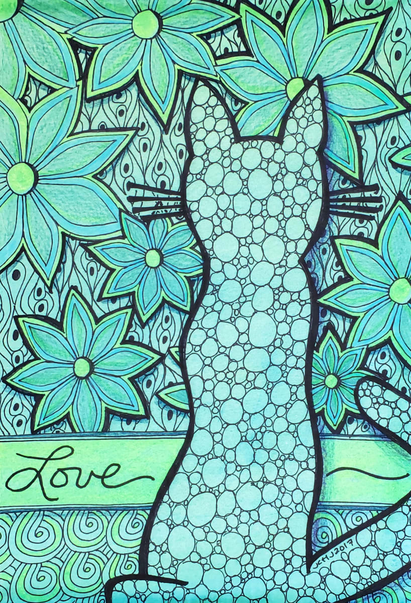 Green Love Cat 2017 