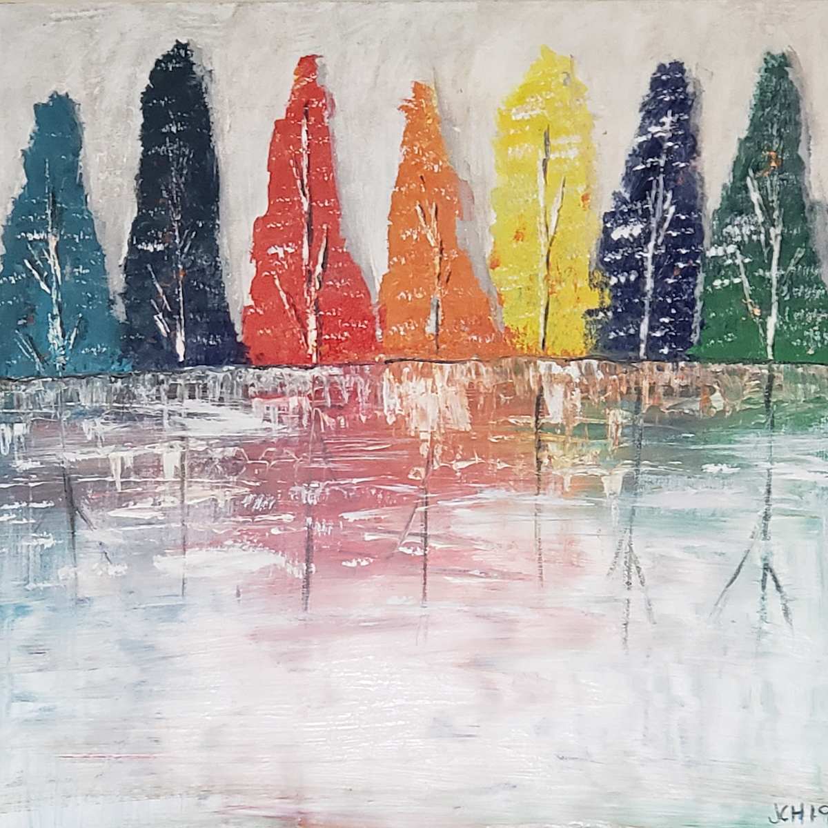 Rainbow Trees 2019, Image 1.