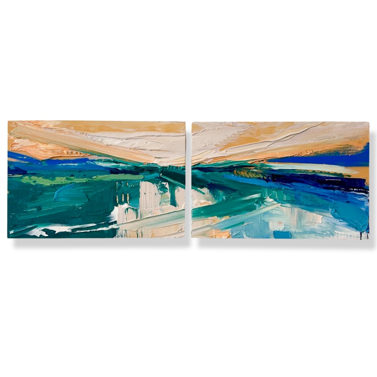 Ports by Samantha Williams-Chapelsky  Image: Diptych - two paneled painting 