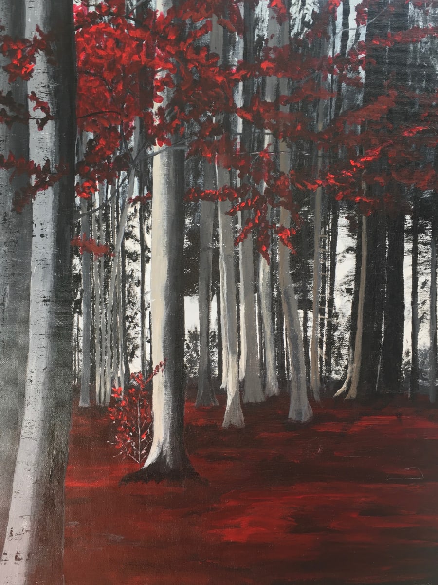 Crimson Forest  Image: acrylic on canvas