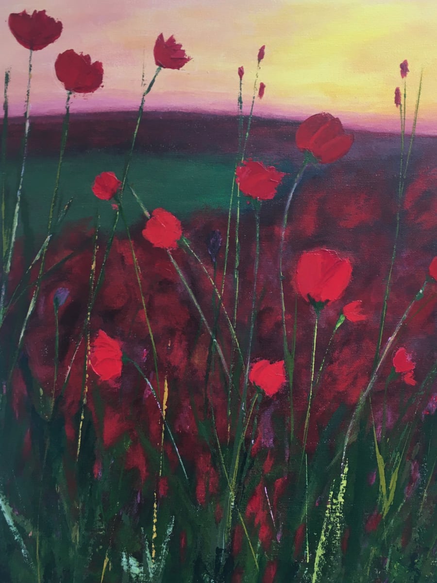 Poppies at Sunset  Image: acrylic on canvas