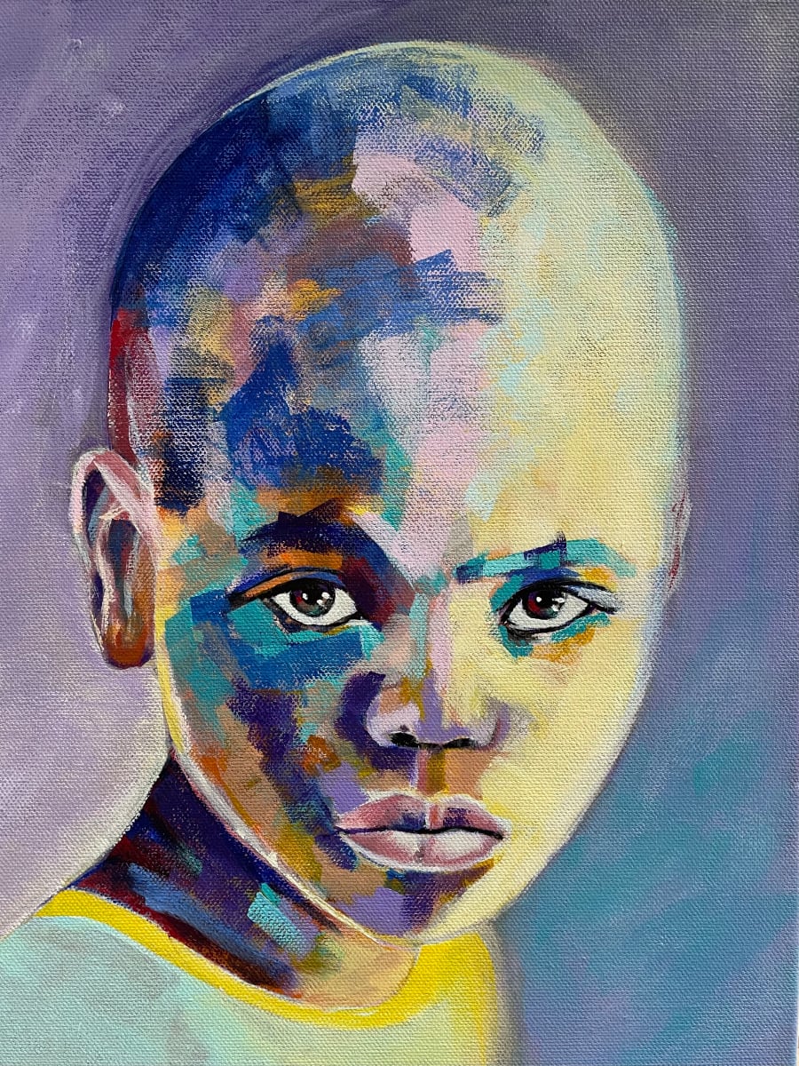 Kenyan Girl   (not for sale)  Image: acrylic on canvas