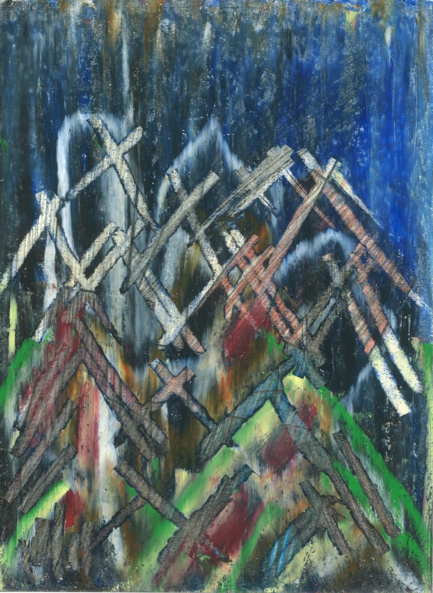mountains, trees by K Johnson 