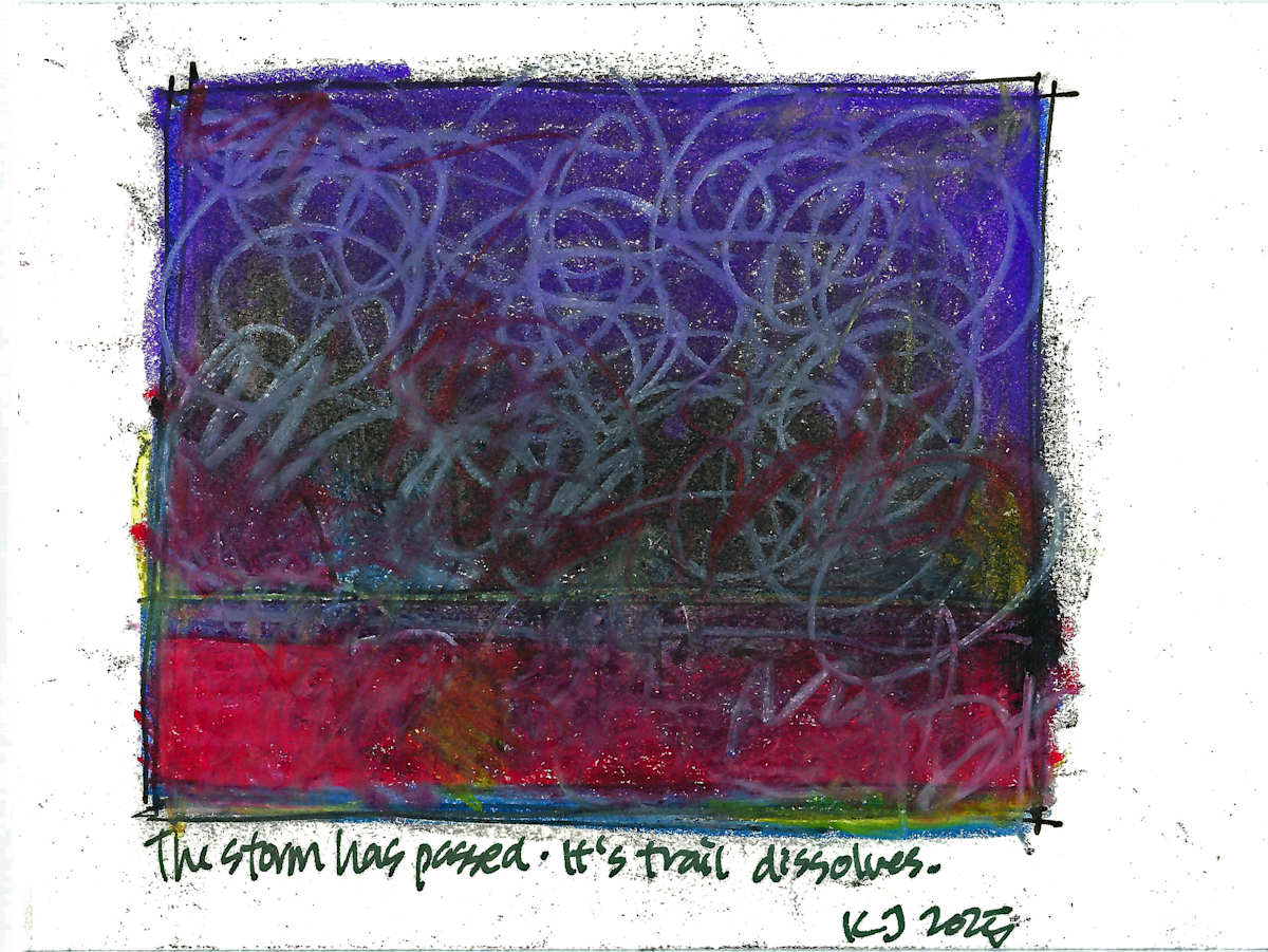 the storm has passed. it's trail dissolves by Kevin Johnson 