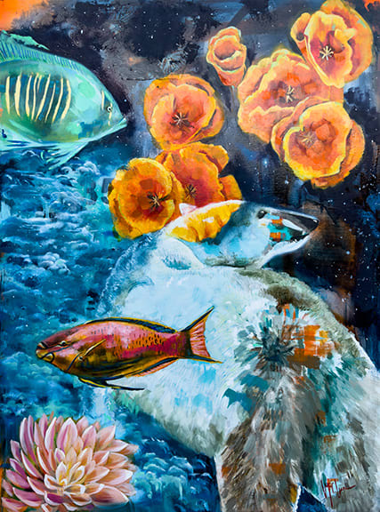 Brave Vision by Linda McClure  Image: Brave Vision, Polar Bear Painting by Linda McClure