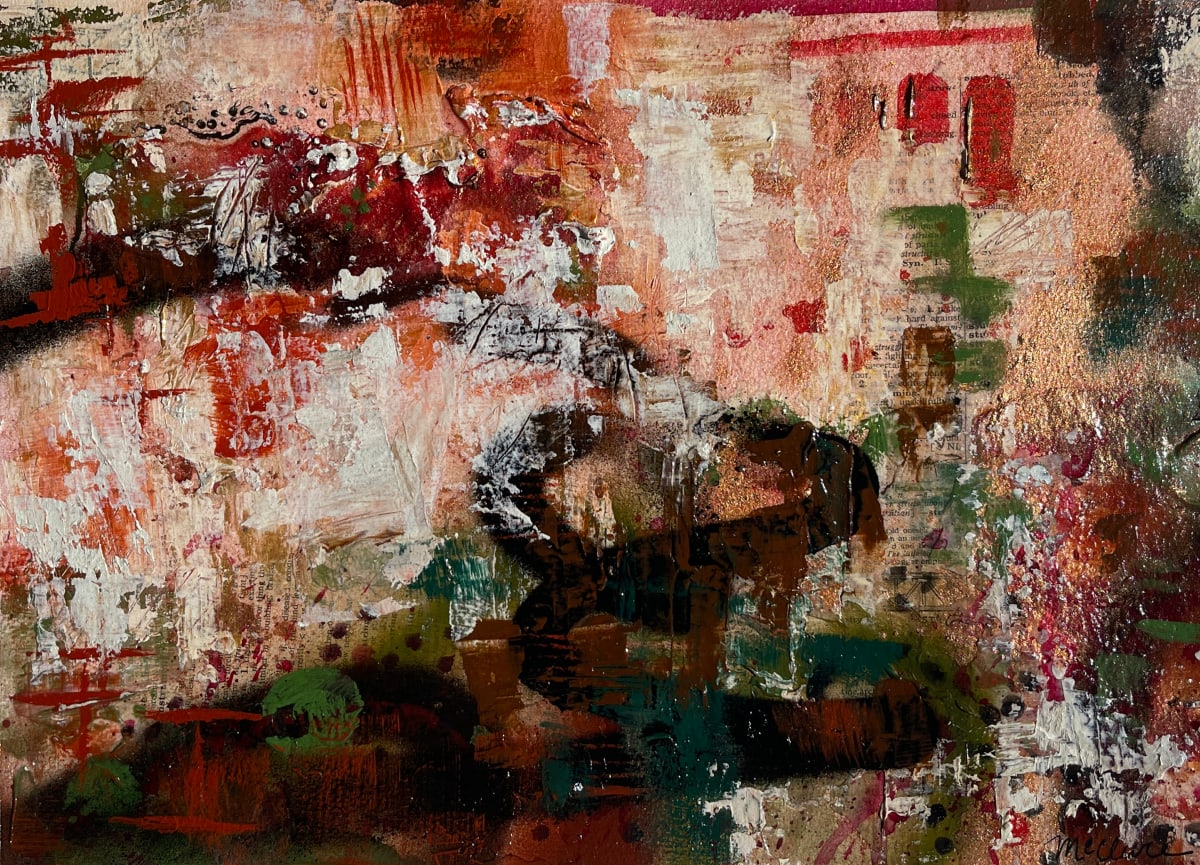 Red Frost by Linda McClure  Image: Red Frost, abstract painting by Linda McClure