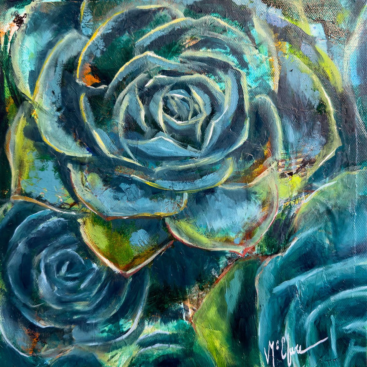 Desert Gaze by Linda McClure  Image: Desert Gaze painting by Linda McClure