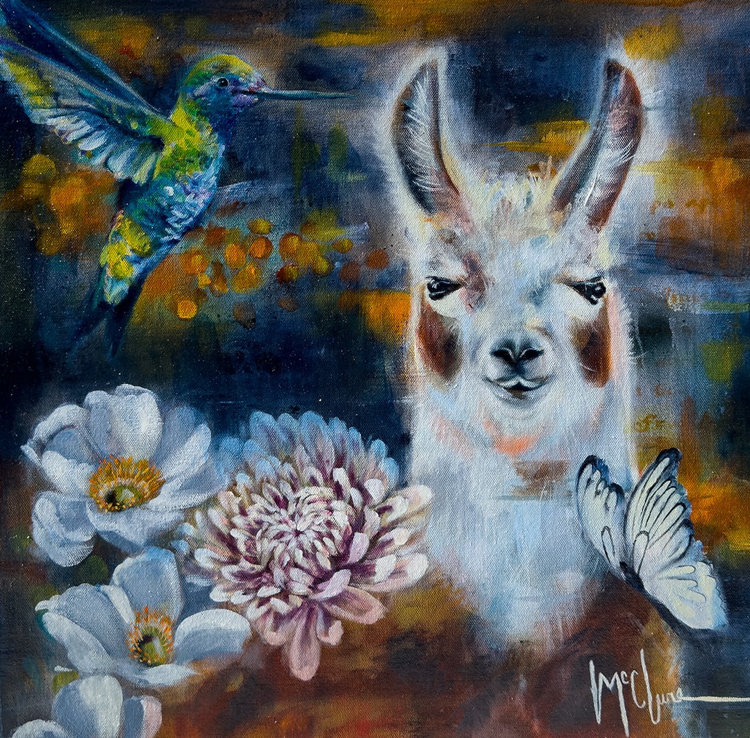 Soft and Curious by Linda McClure  Image: Soft and Curious painting by Linda McClure