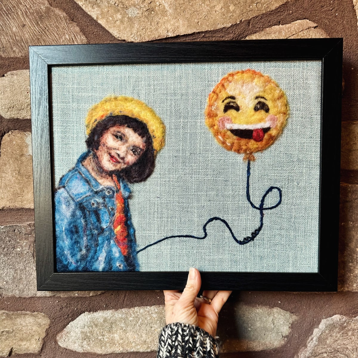 Girl With Balloon by Michelle Moats 