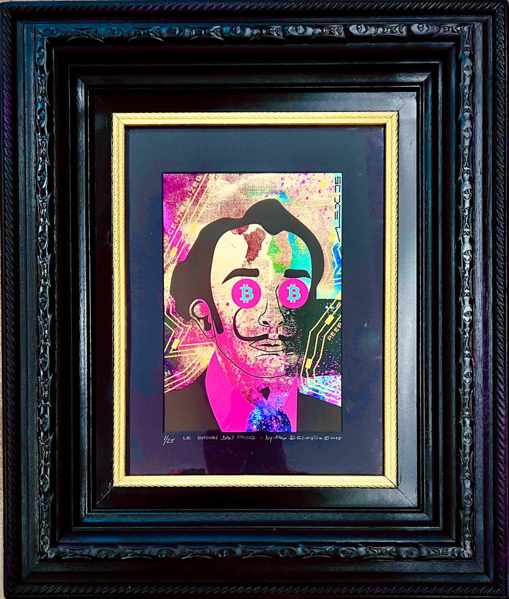 BITCOIN  / Creus ***CUSTOM FRAMED*** 1/25 by Alex Di Silvestro