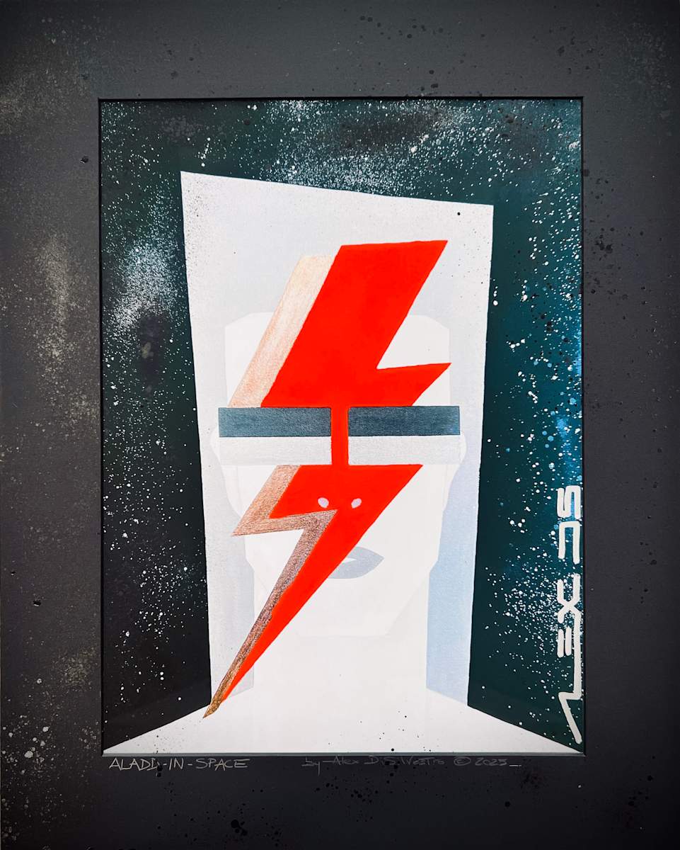 *NEW* ALADD-IN-SPACE / Original Mixed Media by Alex Di Silvestro 