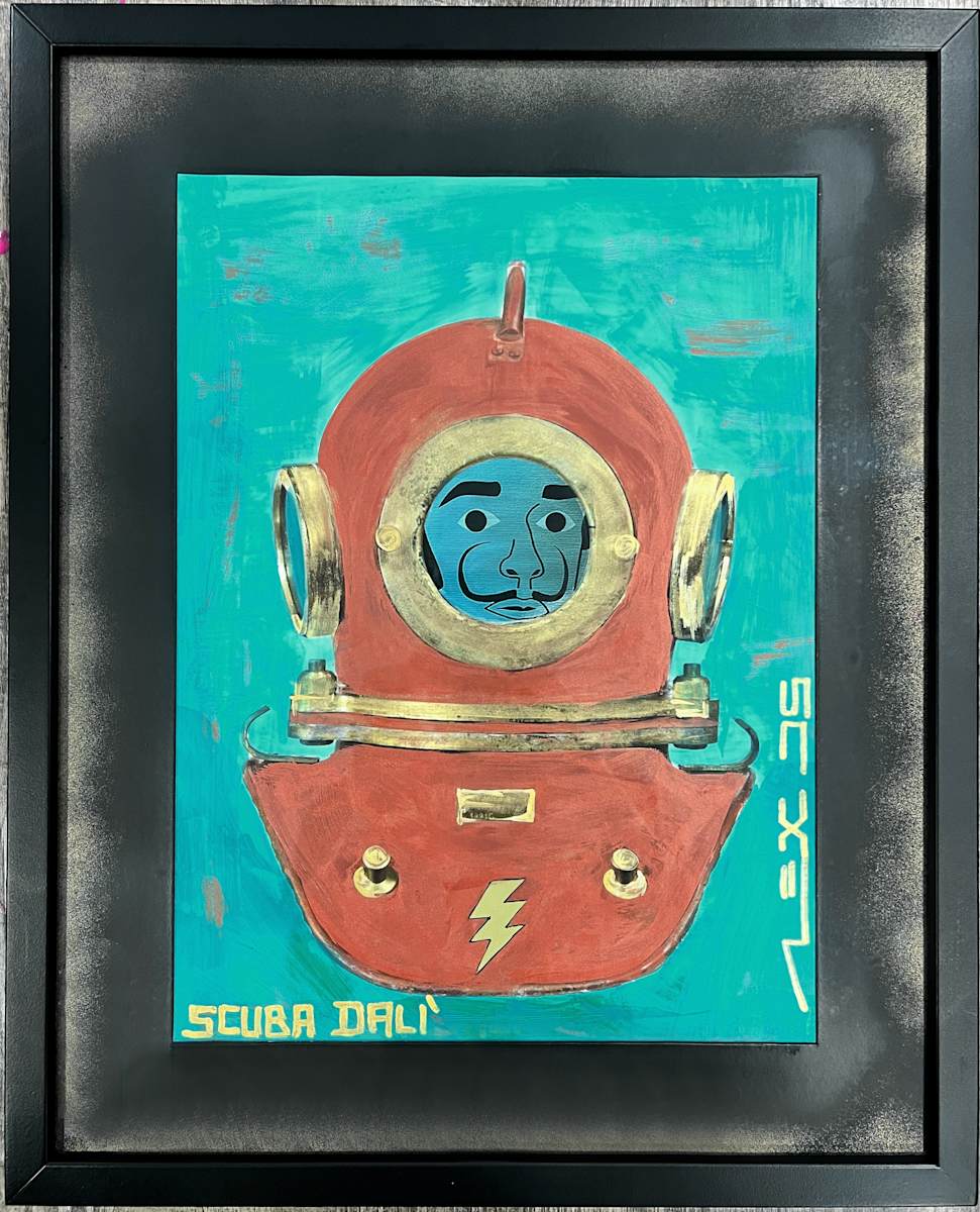 SCUBA DALI / original mixed media - 01 by Alex Di Silvestro 