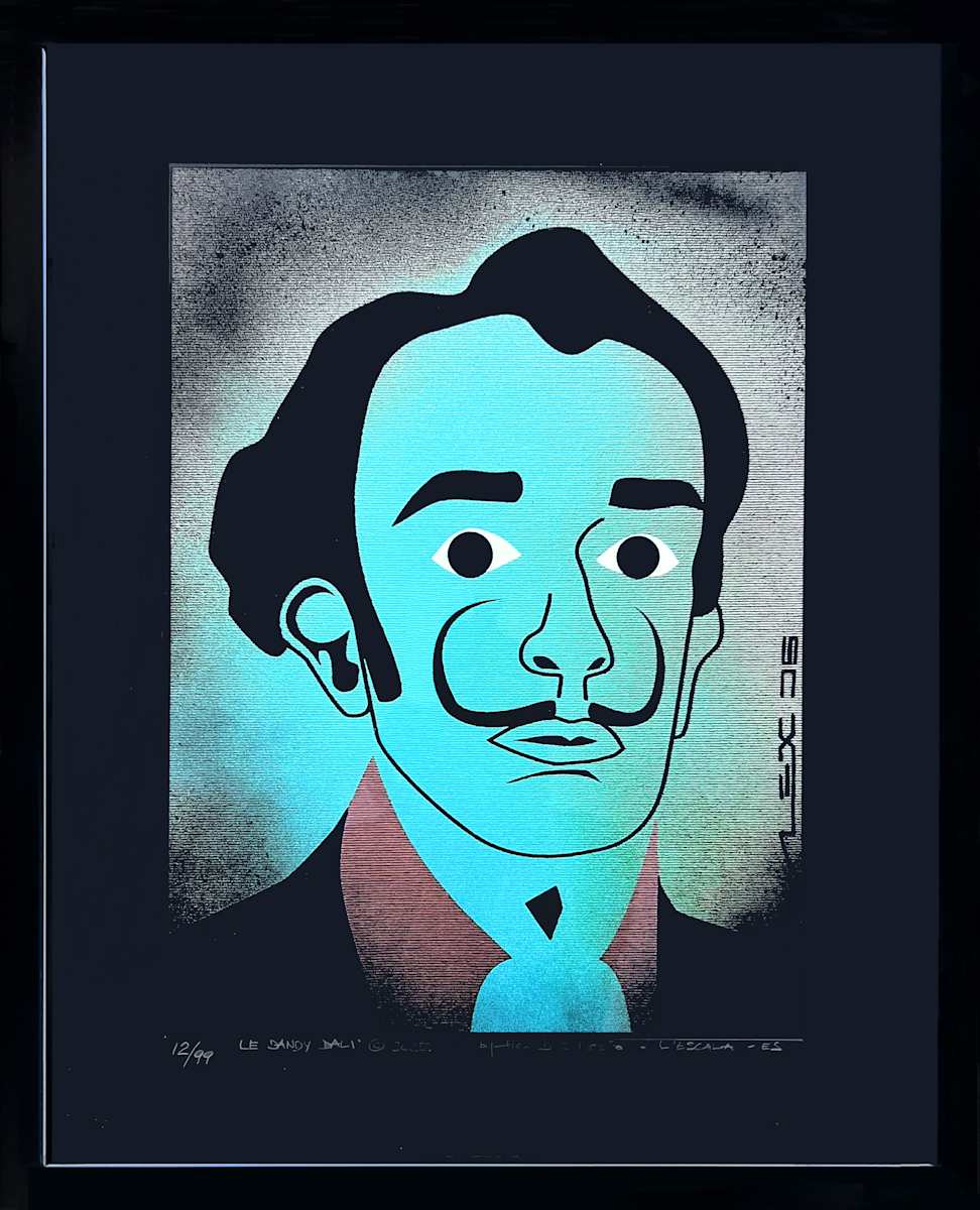 DANDY DALI LE 12/99 Giclée Print (hand finished+framed) *BLACK EDITION* 12/99 by Alex Di Silvestro