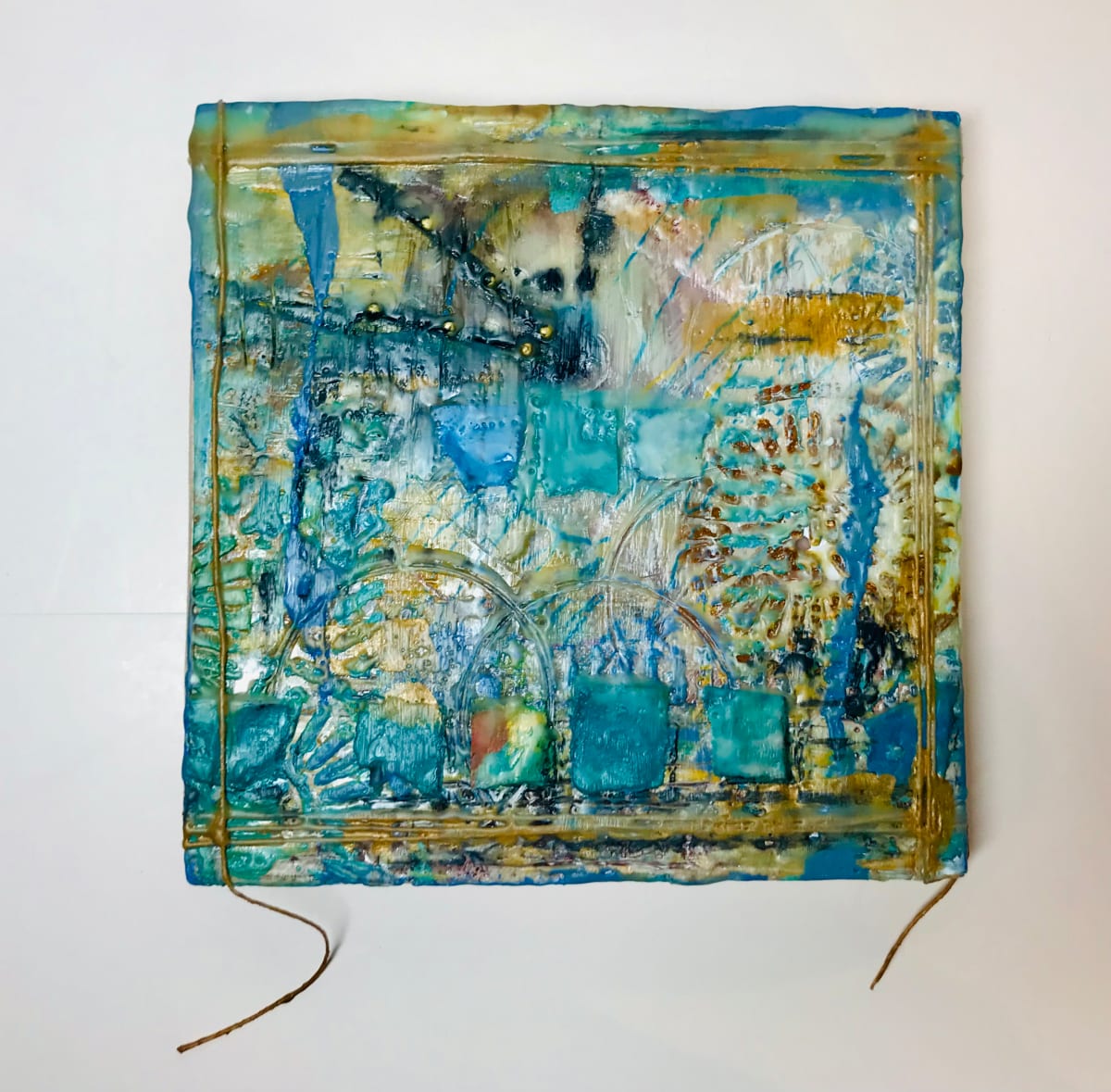 Resilience #2 by Suzy Johnson  Image: 8x8x1.5 Encaustic Collage