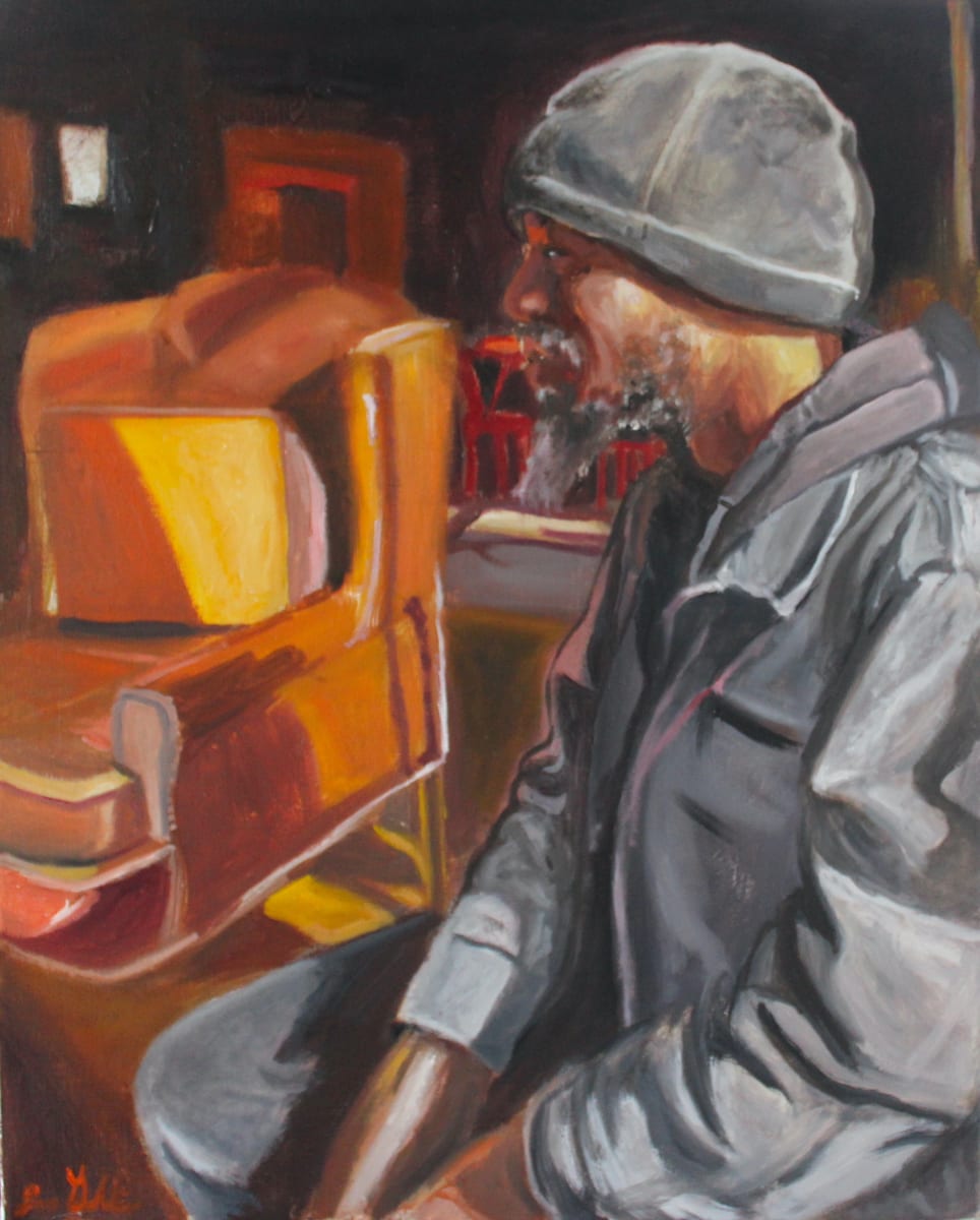 Sitting in Blueprint Cafe by Jay Golding 