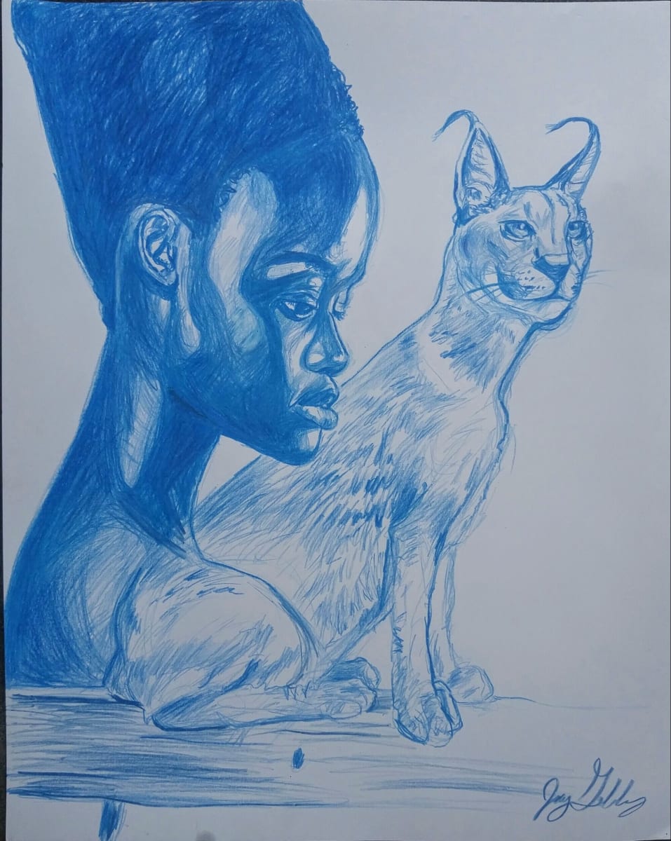 Water (Caracal Cat Spirit) by Jay Golding 