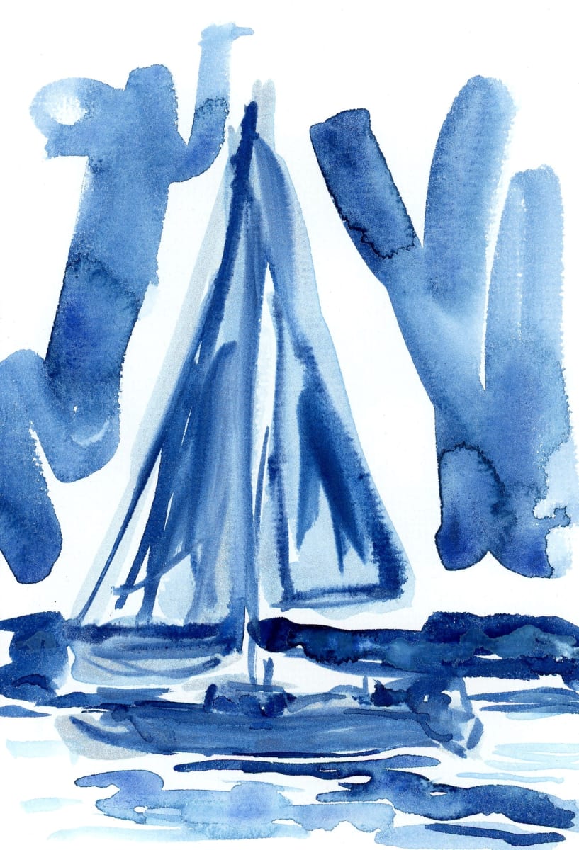 Troubles come and go by JJ Hogan  Image: Nautical-inspired watercolor