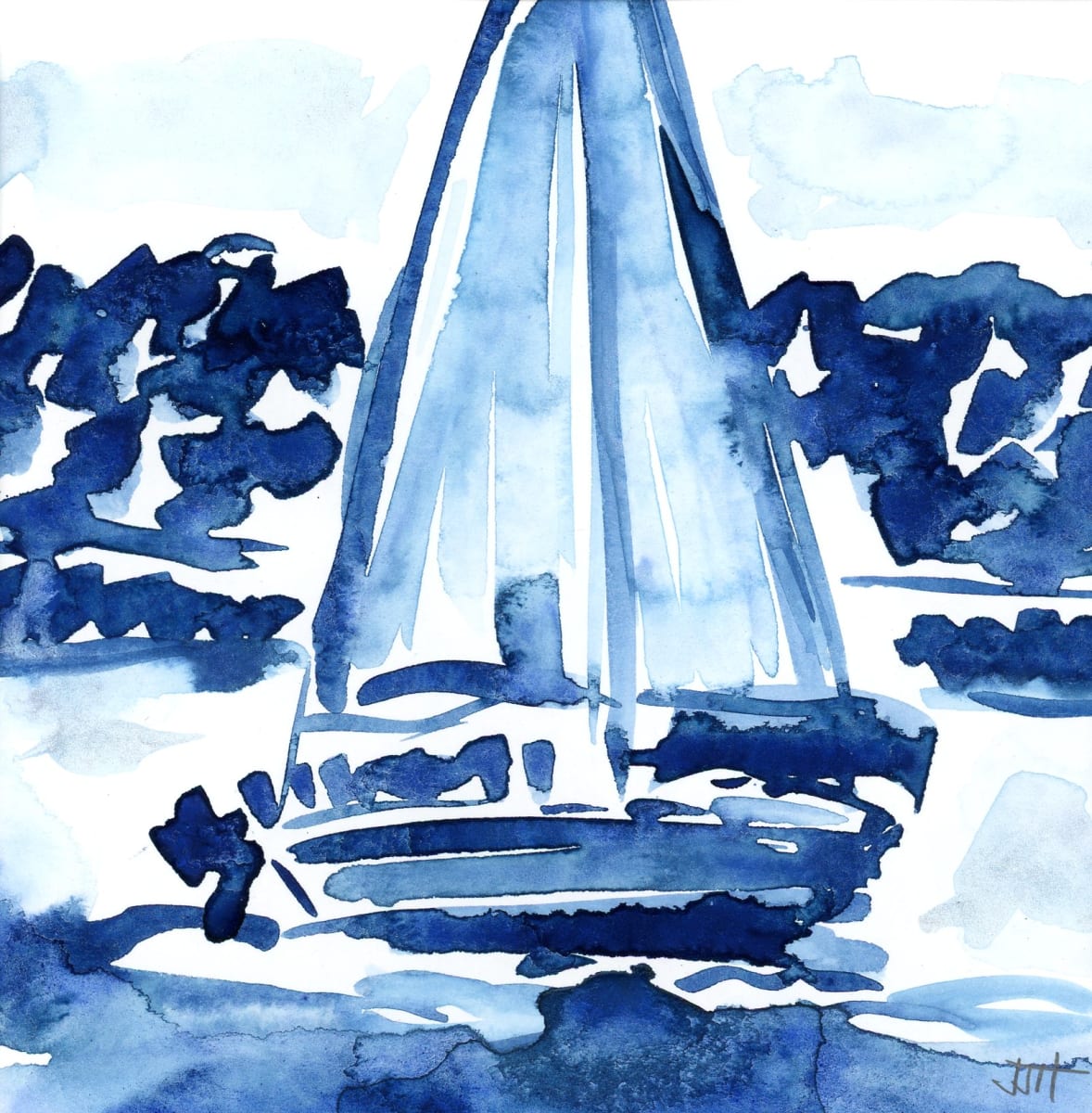 Believe you are capable by JJ Hogan  Image: Nautical watercolor, showcased with oversized mat.