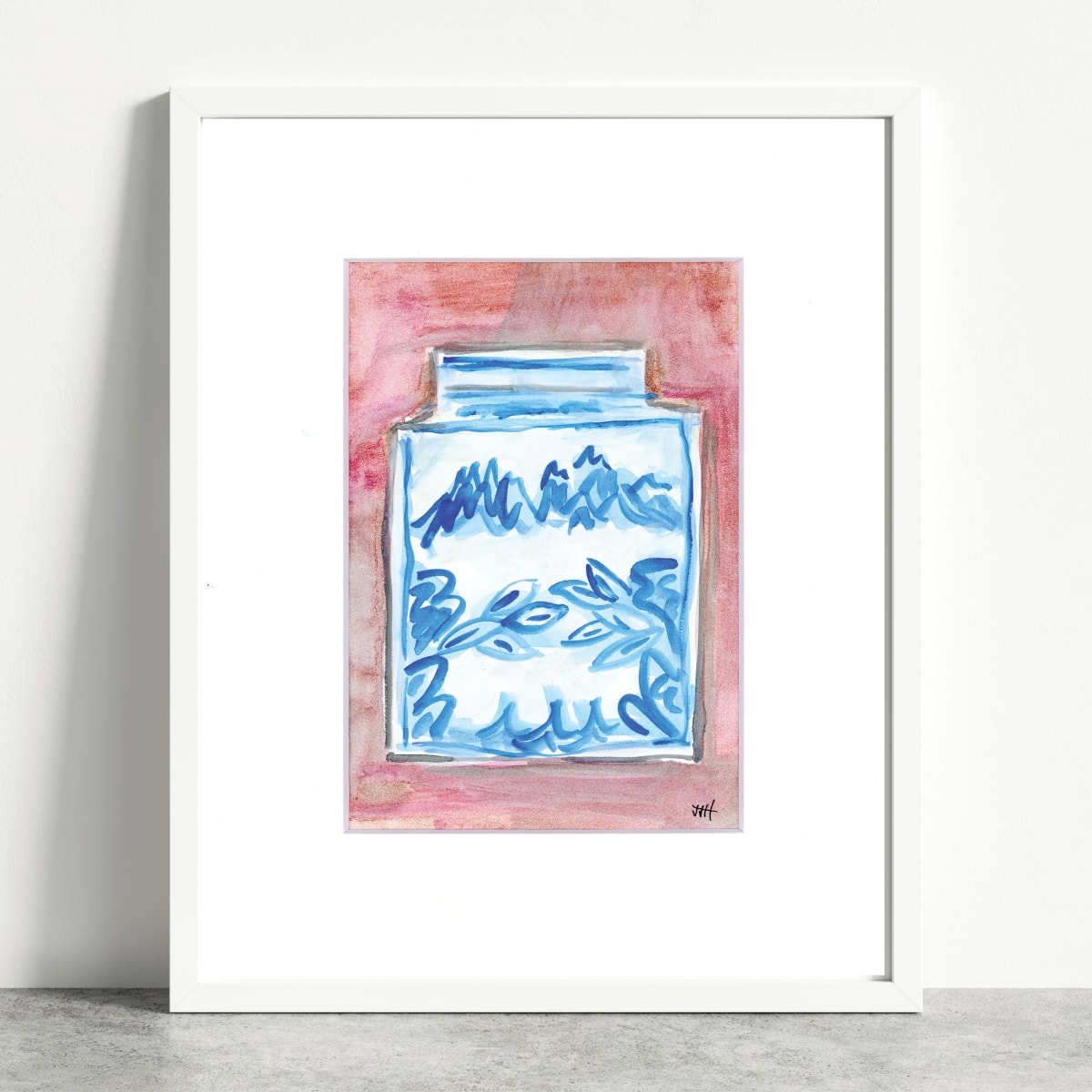 Chinoiserie With Blush Background by JJ Hogan 