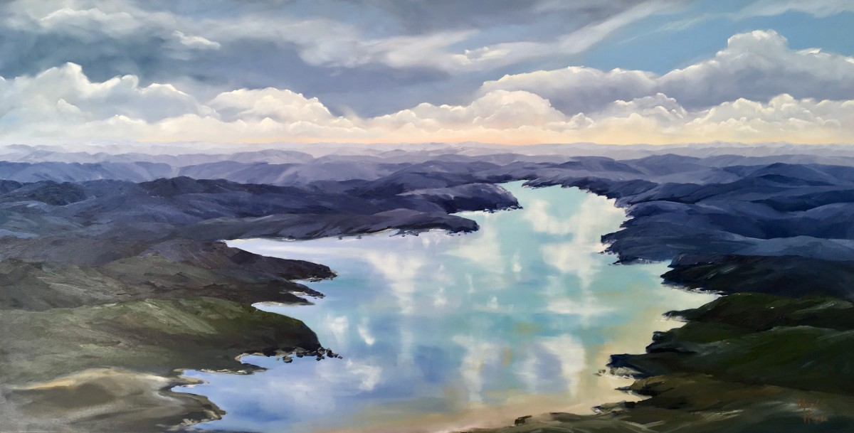 Blue Lake - Commission by Meredith Howse Art 
