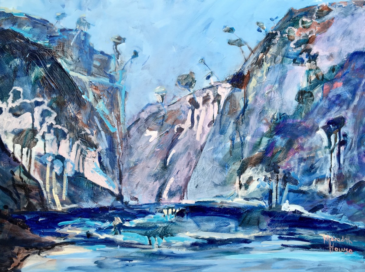Blue Craggy Cliffs by Meredith Howse Art 
