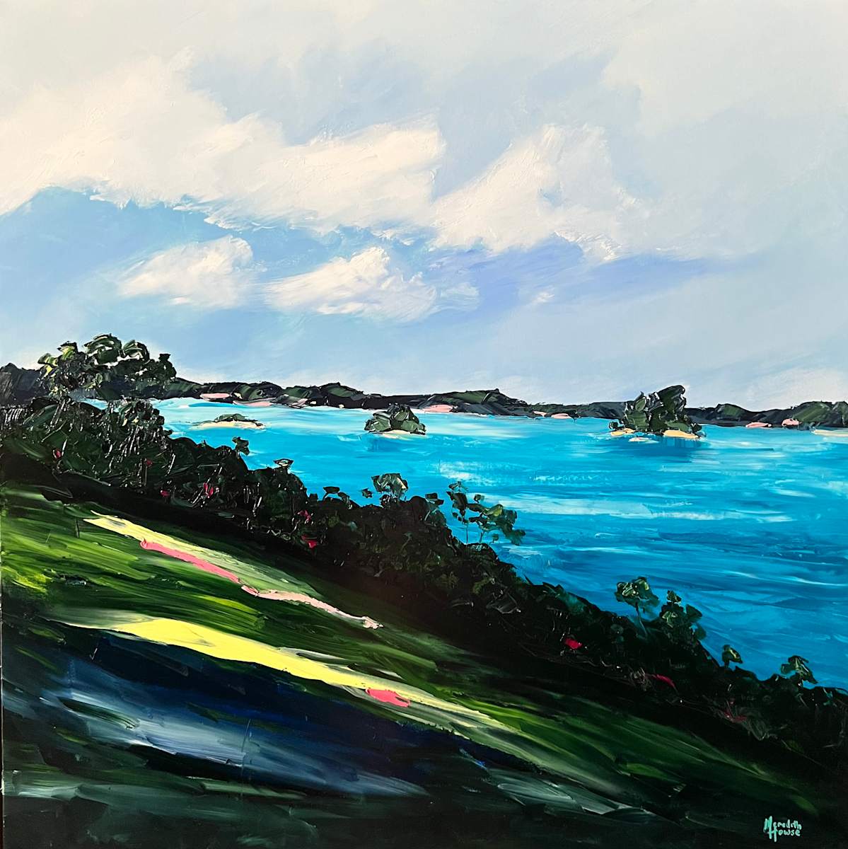 Aqua Island by Meredith Howse Art, Image 1.