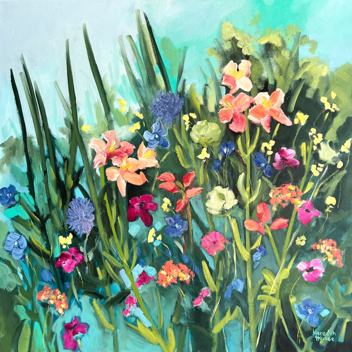Bursts of Cottage Charm by Meredith Howse Art 