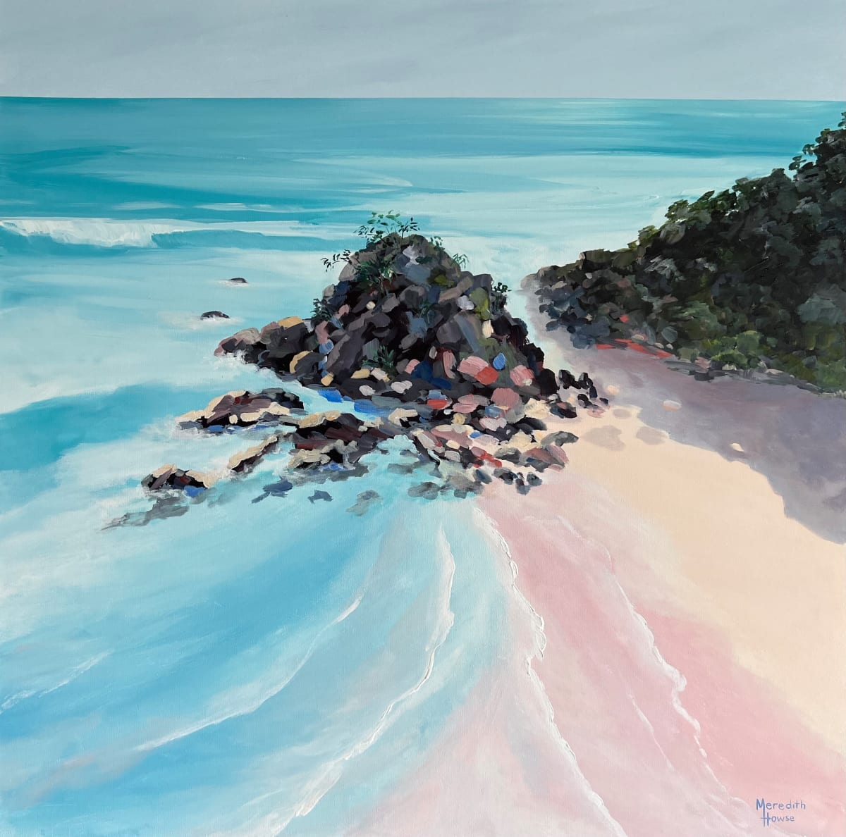 Commission - The Pass, Byron Bay by Meredith Howse Art 