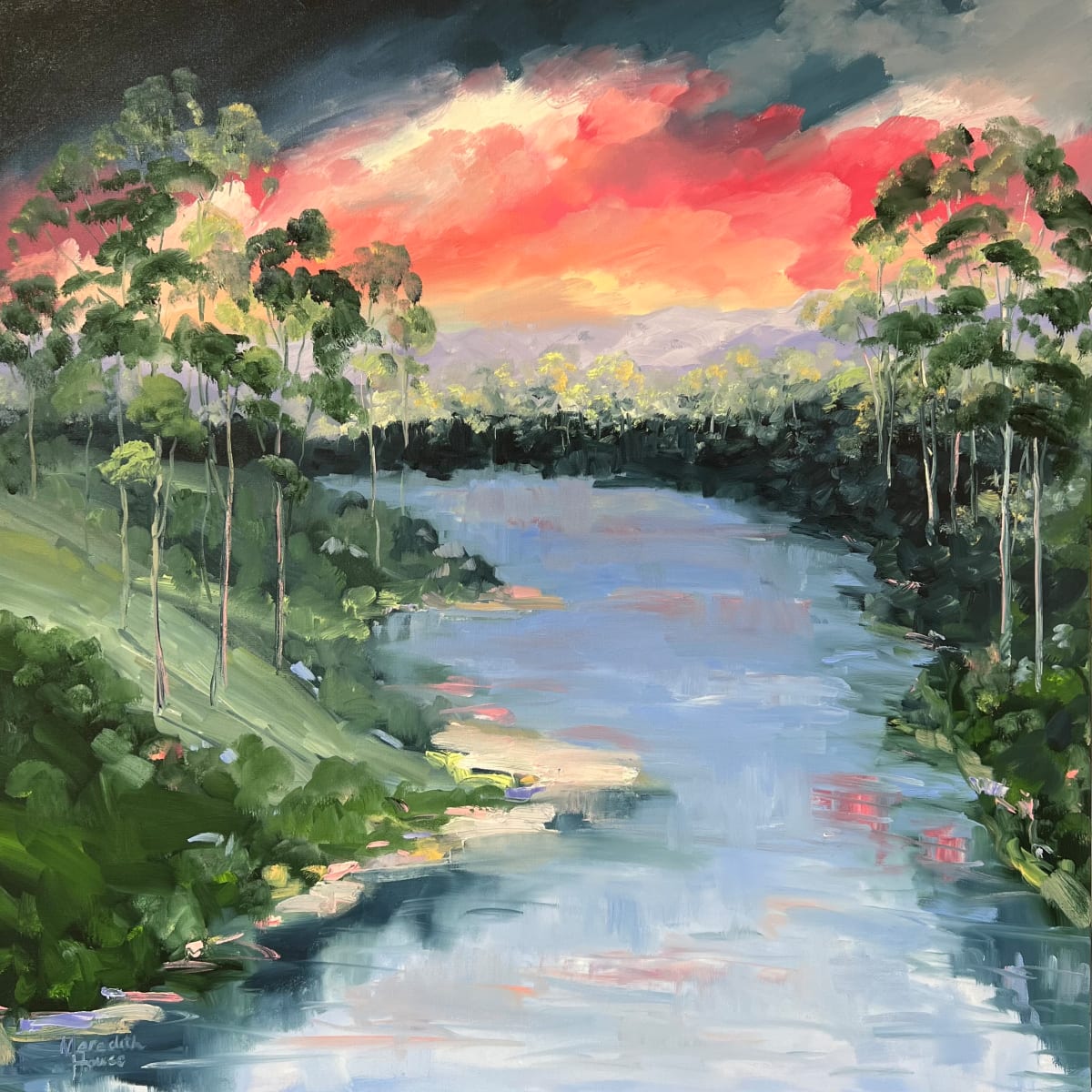 Dancing Light over Little Yabba by Meredith Howse Art 