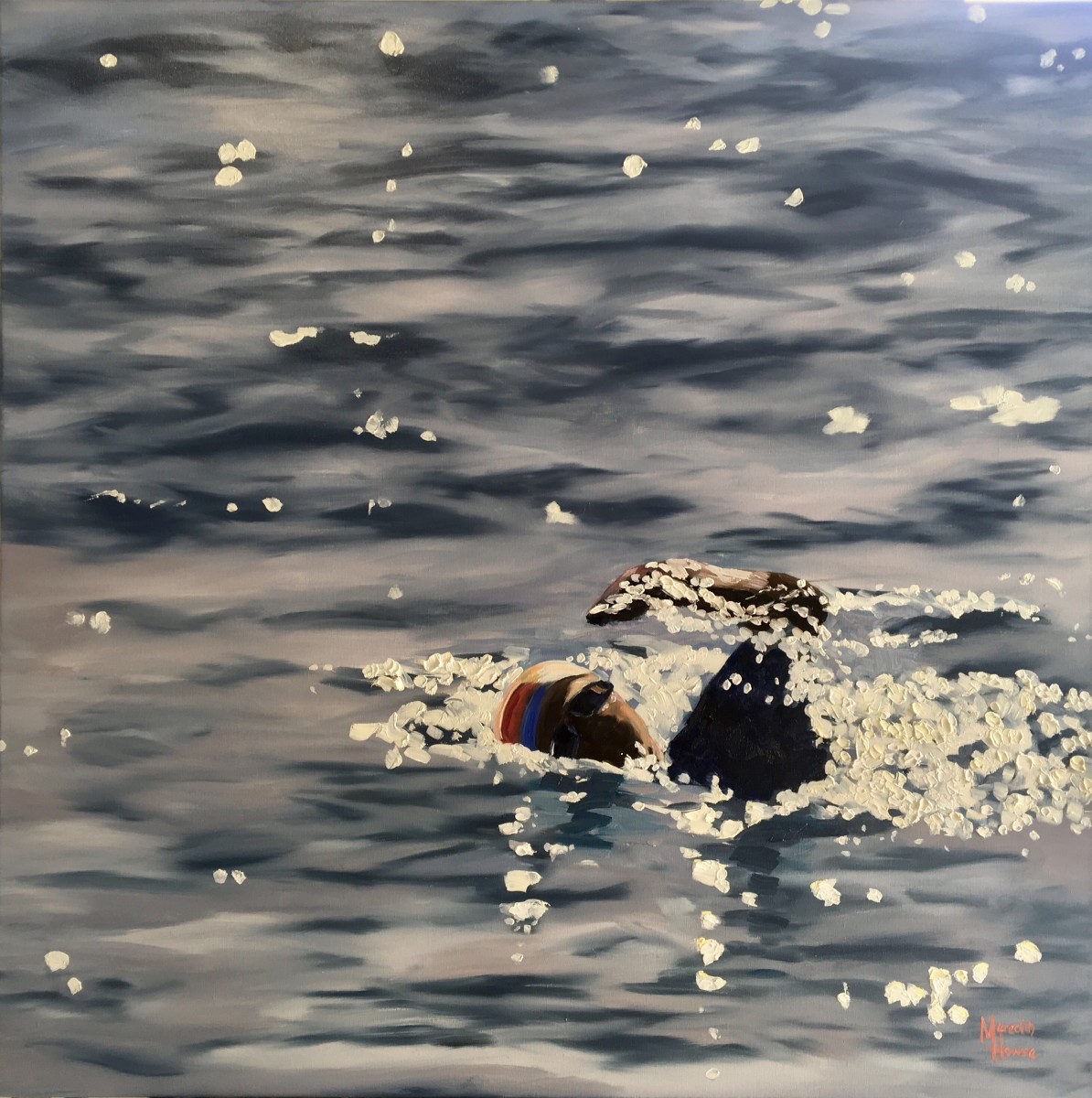 Swimmers Reach by Meredith Howse Art 