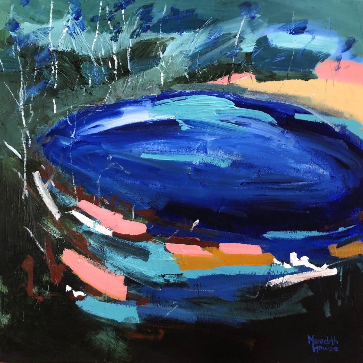 Blue Waterhole by Meredith Howse Art 