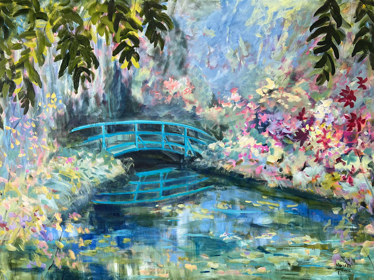 Giverny Garden Bridge by Meredith Howse Art, Image 1.