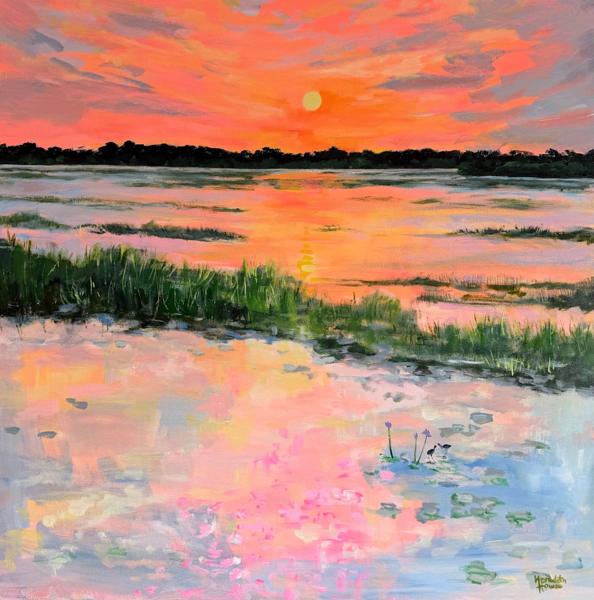 Kakadu Jacana Sunset by Meredith Howse Art, Image 1.