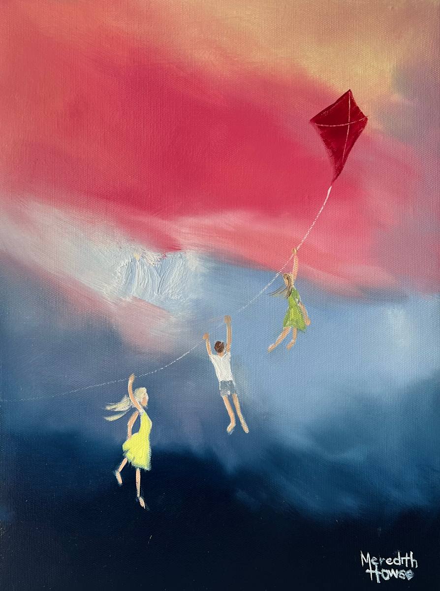 Red Kite Away by Meredith Howse Art 