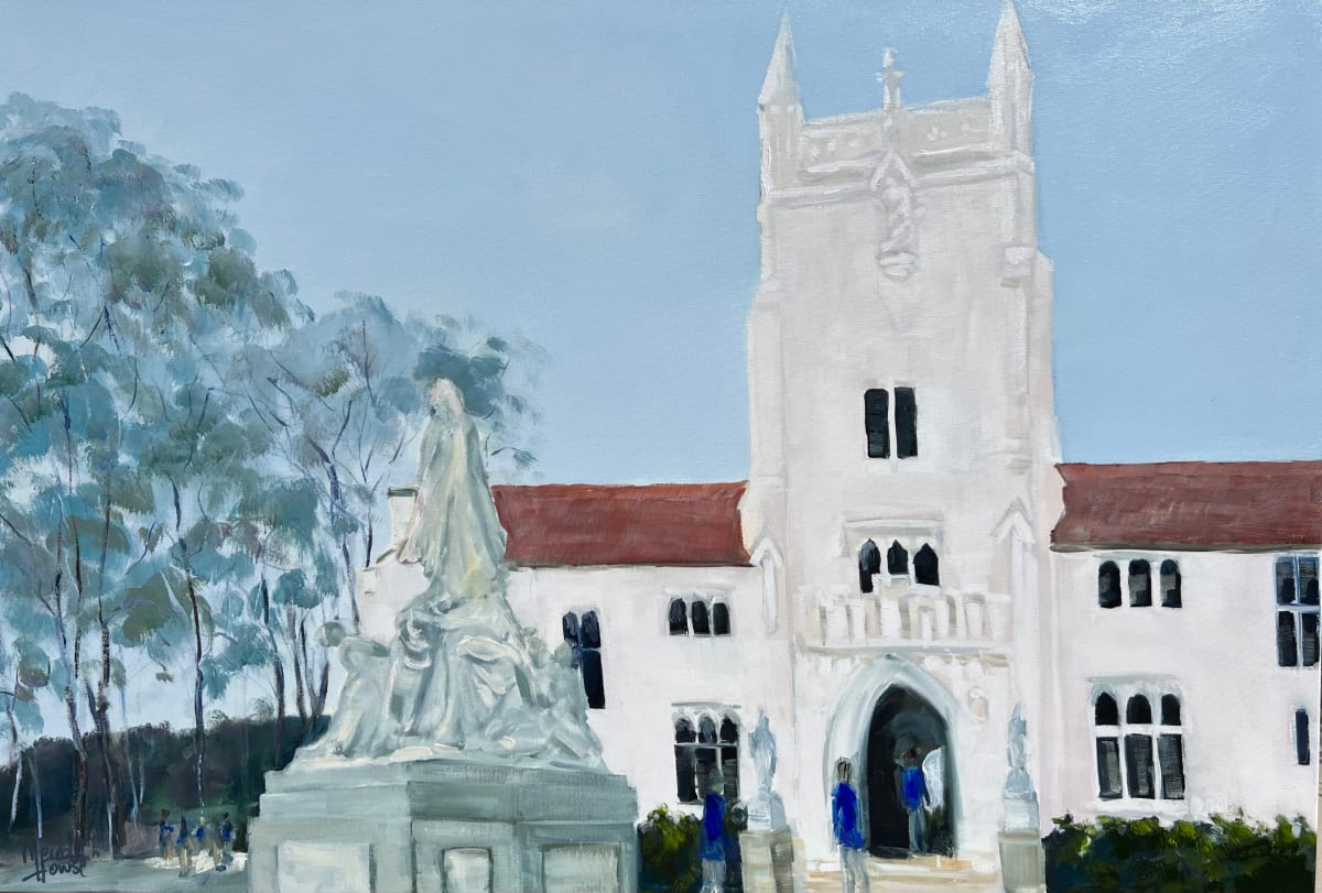 Blue Blazers and White Tower by Meredith Howse Art, Image 3.