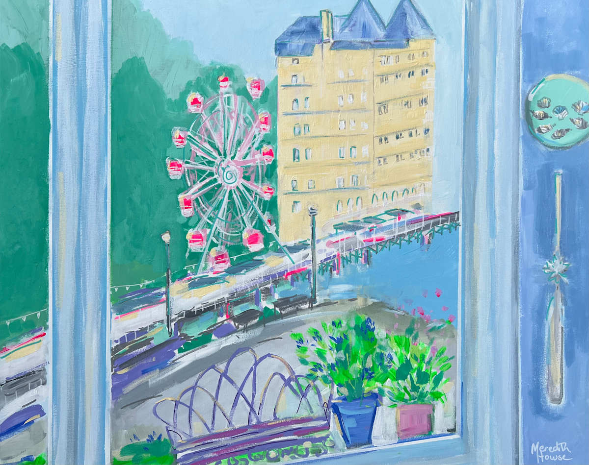 Summer on Llandudo Pier by Meredith Howse Art, Image 1.