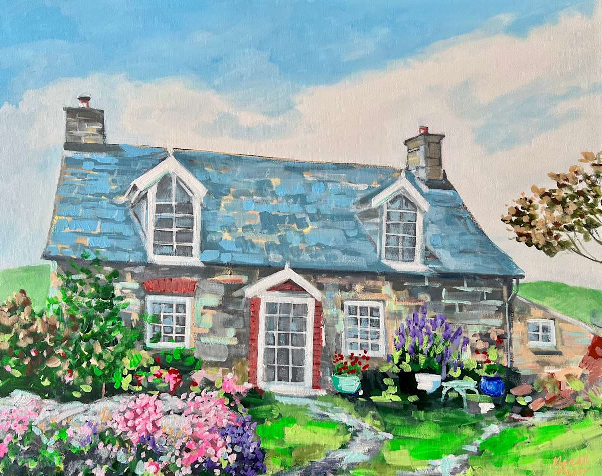 Coastal Cottage, Wales by Meredith Howse Art, Image 1.
