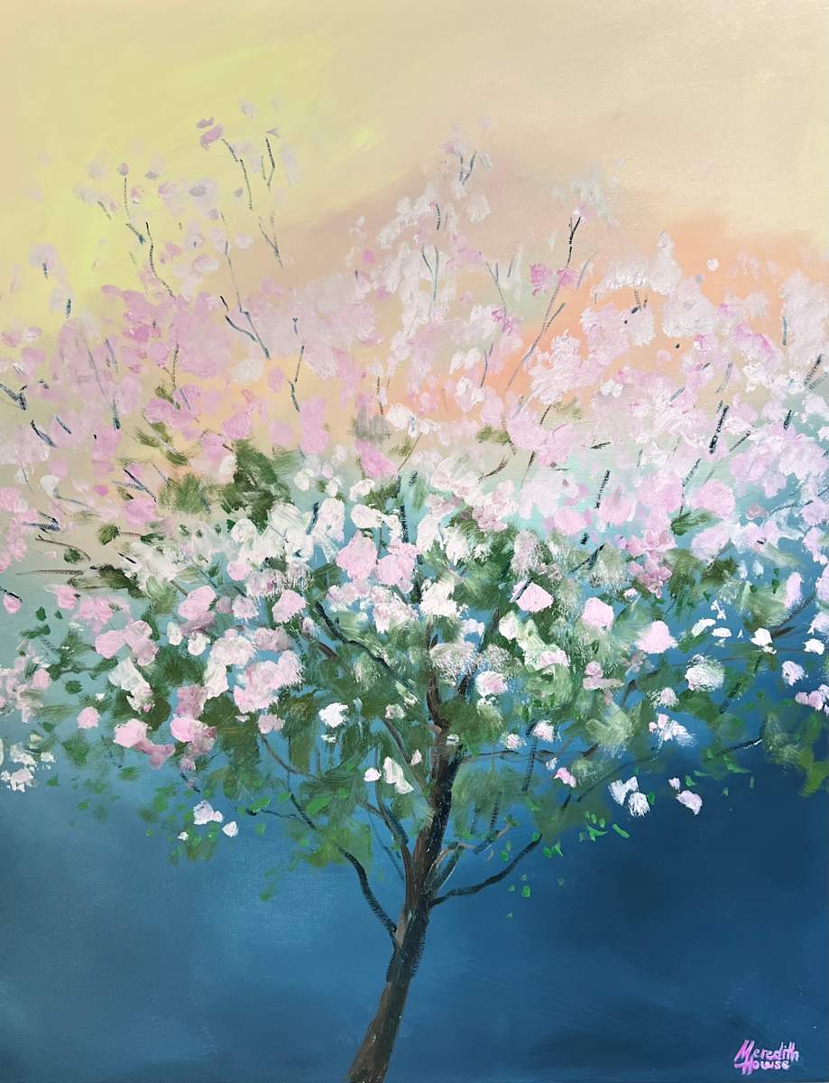 Illumination Brisbane Pink Trumpet Tree by Meredith Howse Art 