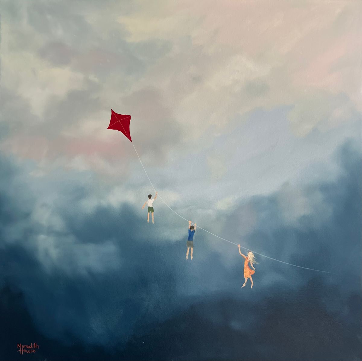 Illumination Hold Tight Red Kite by Meredith Howse Art 