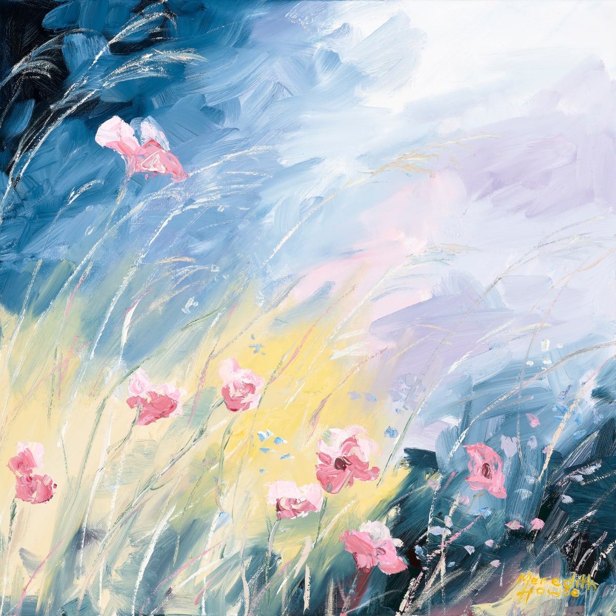 Blooms Swaying in the Breeze by Meredith Howse Art 
