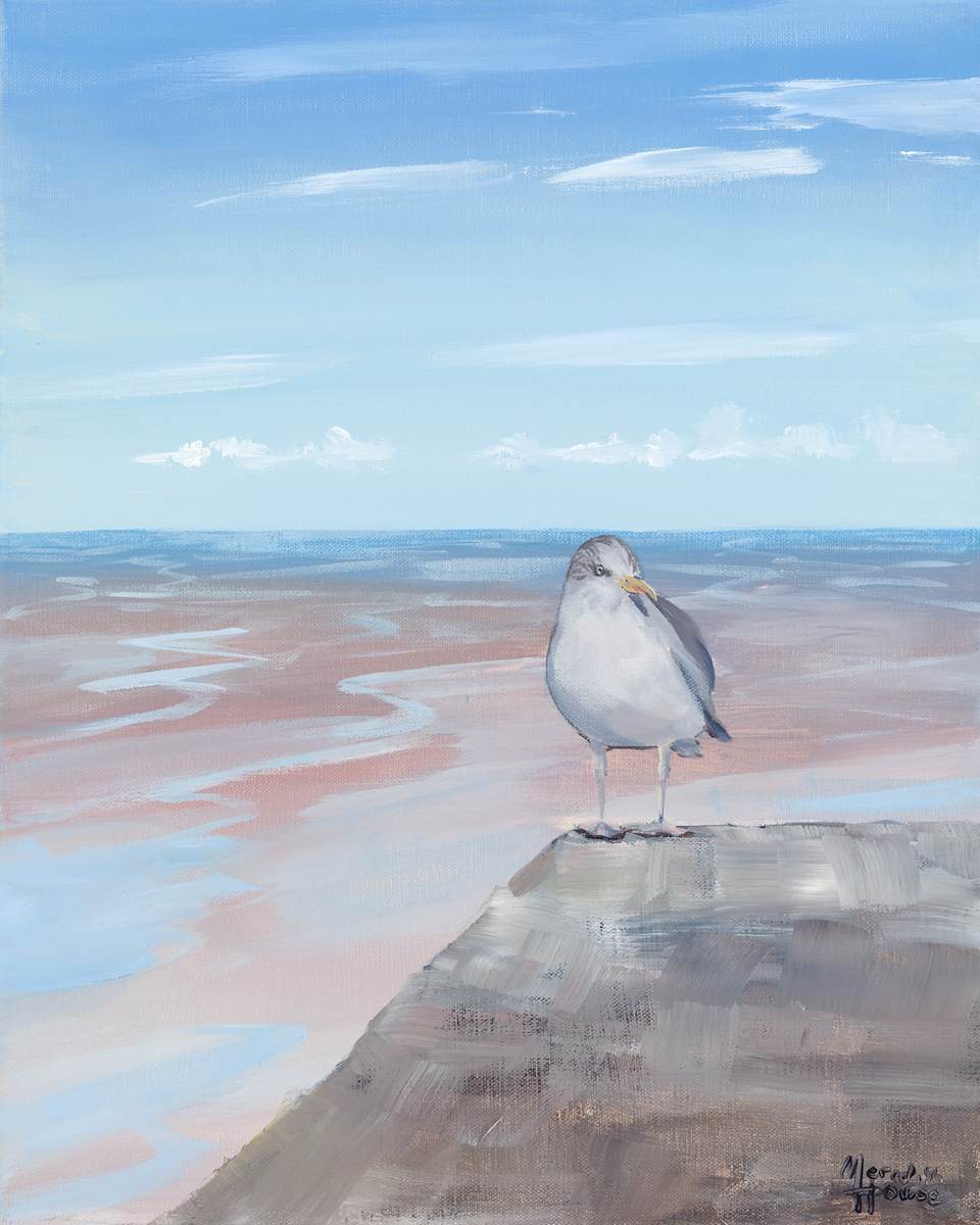 Blue Birds Eye View (Print) by Meredith Howse Art, Image 1.
