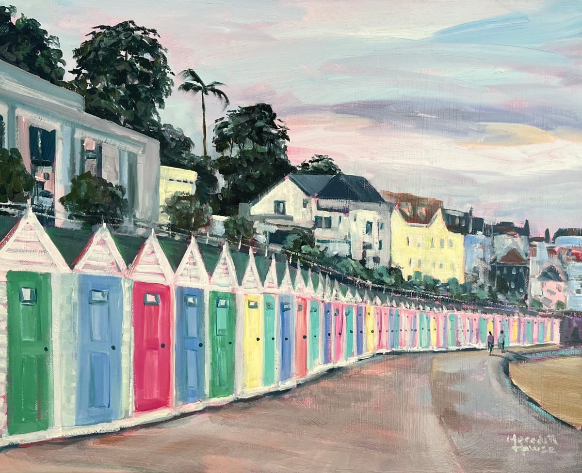 Lyme Regis Beach by Meredith Howse Art 